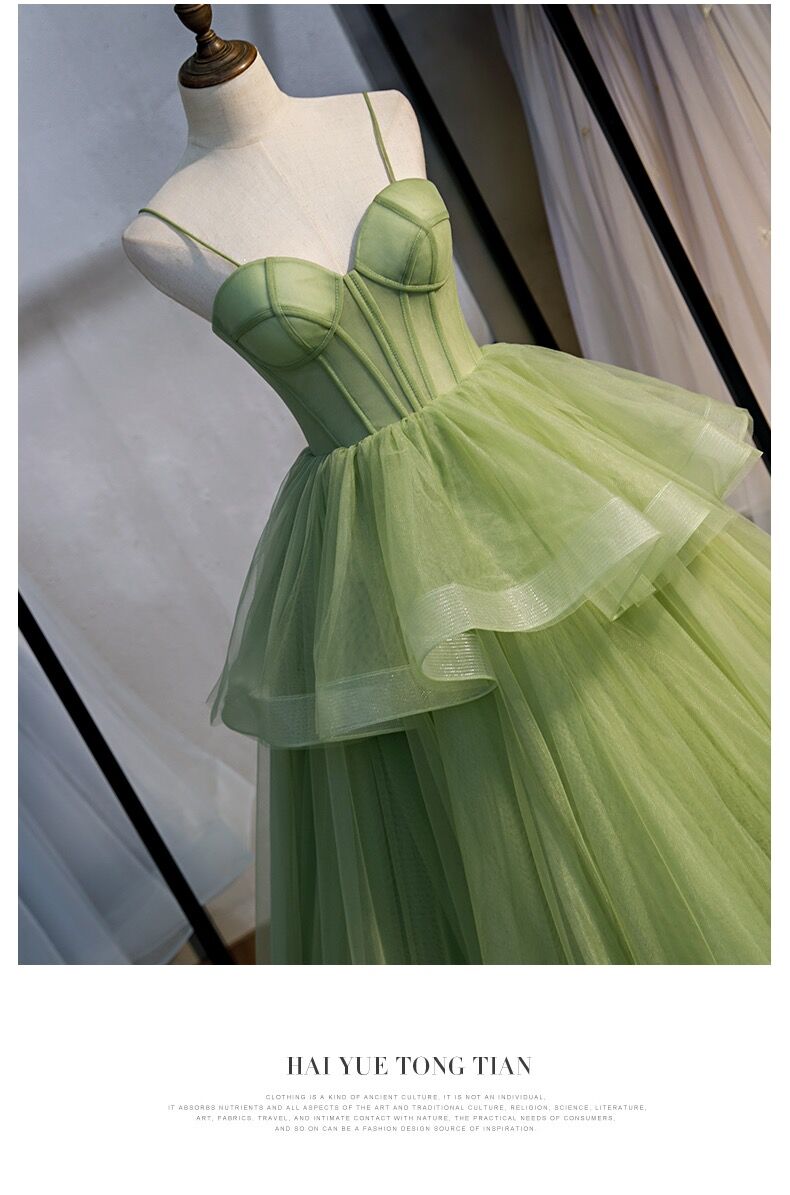 Ball Gown, Green Prom Dresses Vintage Prom Dress LP1237